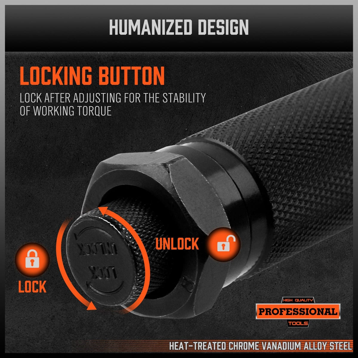 HORUSDY 3Pc 1/4&quot; Drive Click Torque Wrench Ratchet Socket with Adaptor Extension