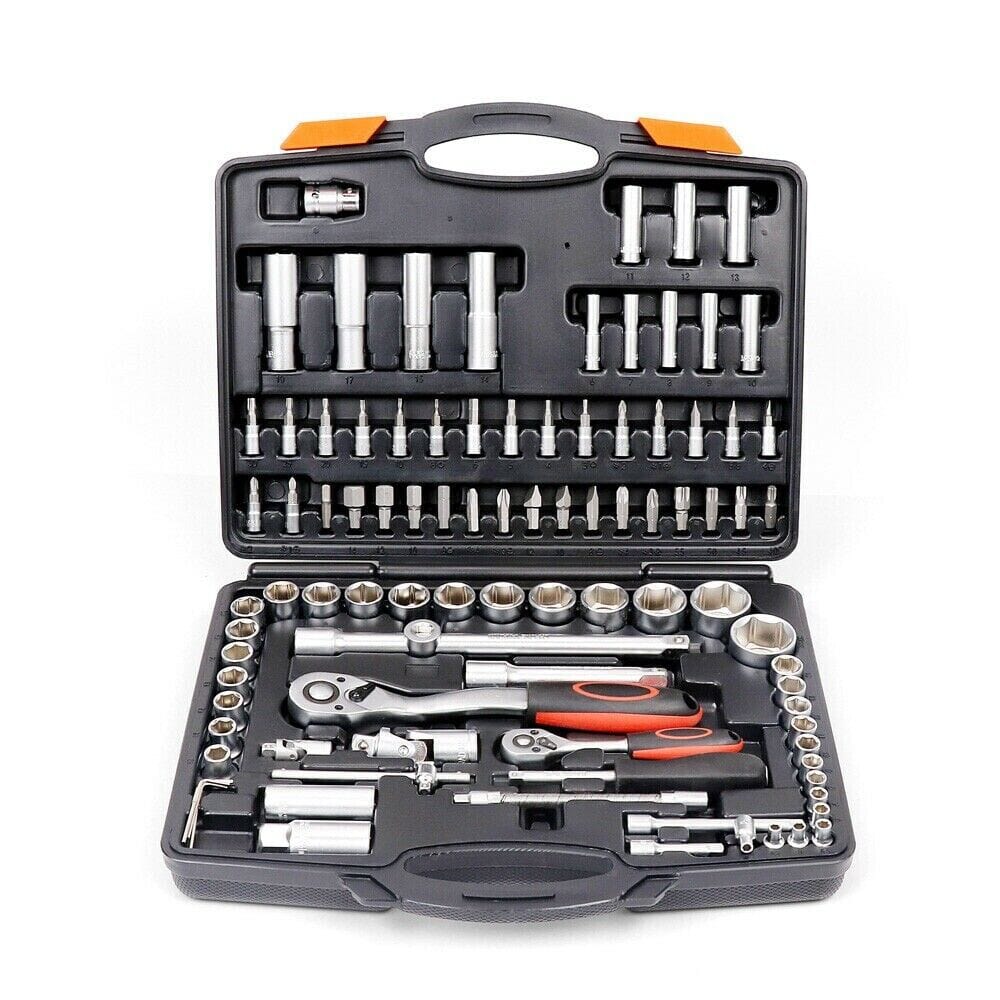 94Pc Socket Ratchet Wrench Set Screwdriver Bits Extension Torx Hex 1/4&quot; 1/2&quot; Dr.