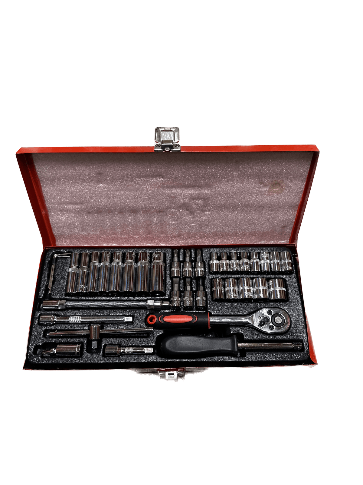 37 Piece Ratchet Socket Wrench Set Screwdriver Bits Extension Hex Chrome Vanadium