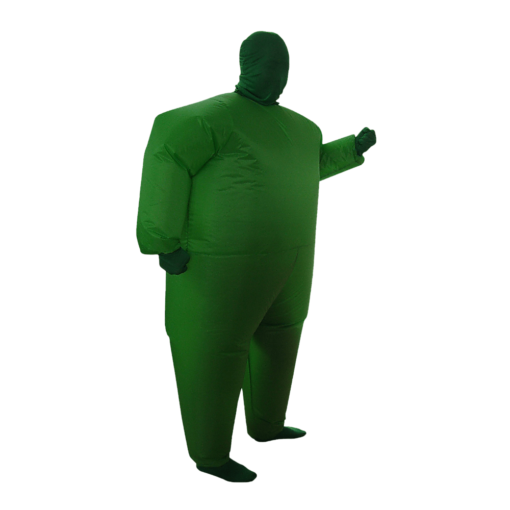 Go Green Inflatable Costume Fancy Dress Suit Fan Operated