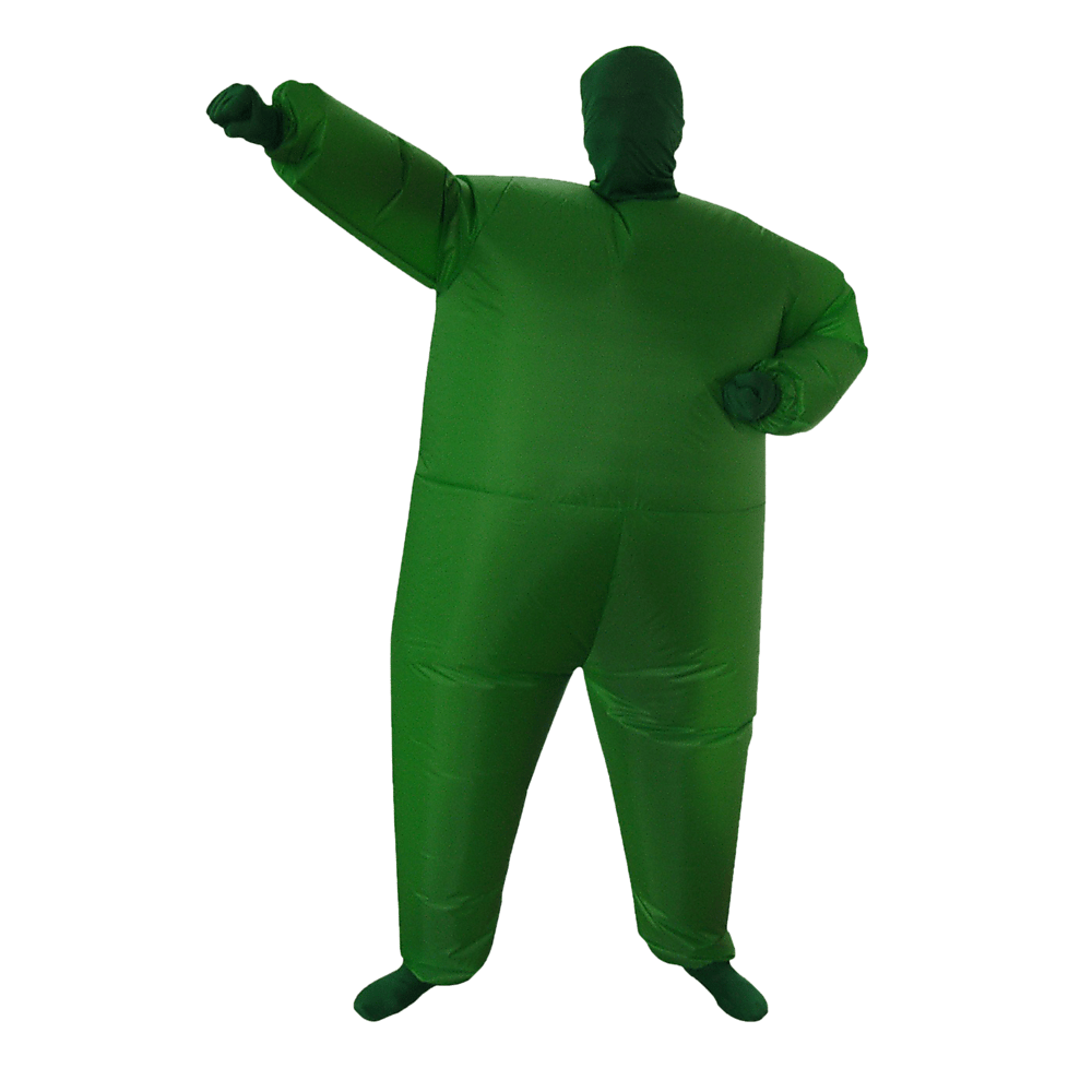 Go Green Inflatable Costume Fancy Dress Suit Fan Operated