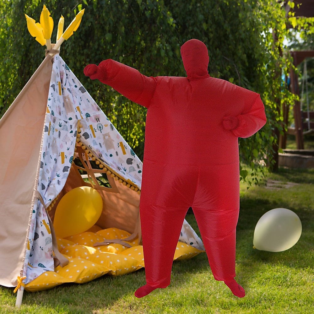 Red Alert Inflatable Costume Fancy Dress Suit Fan Operated