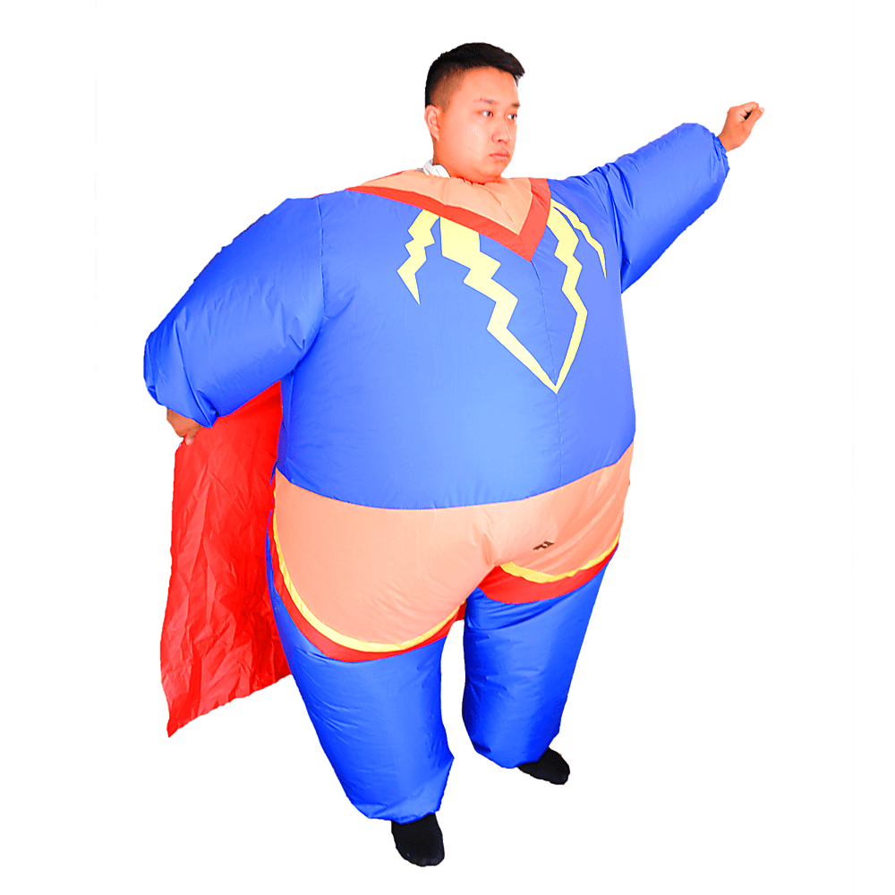 Super Hero Fancy Dress Inflatable Suit - Fan Operated Costume