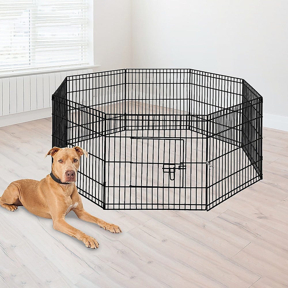 24&quot; 8 Panel Pet Dog Playpen Puppy Exercise Cage Enclosure Fence Play Pen