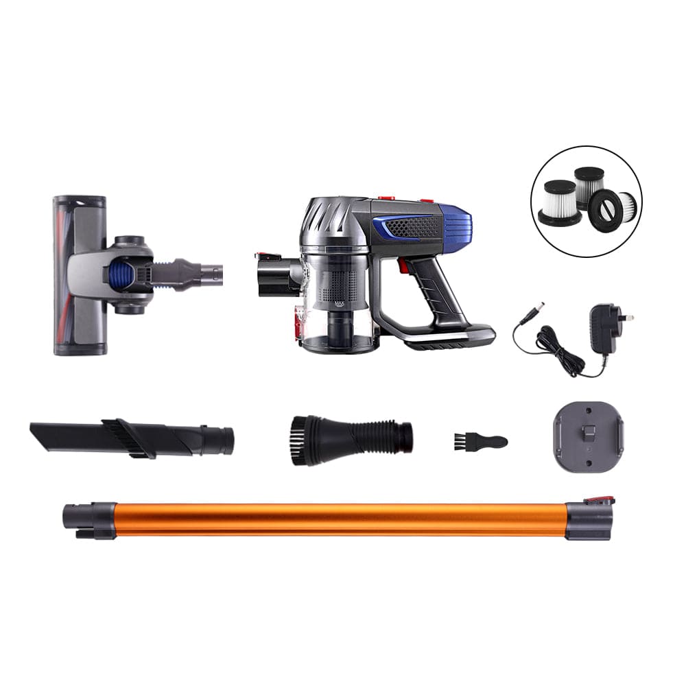 Devanti Handheld Vacuum Cleaner Cordless HEPA Filter Gold 150W